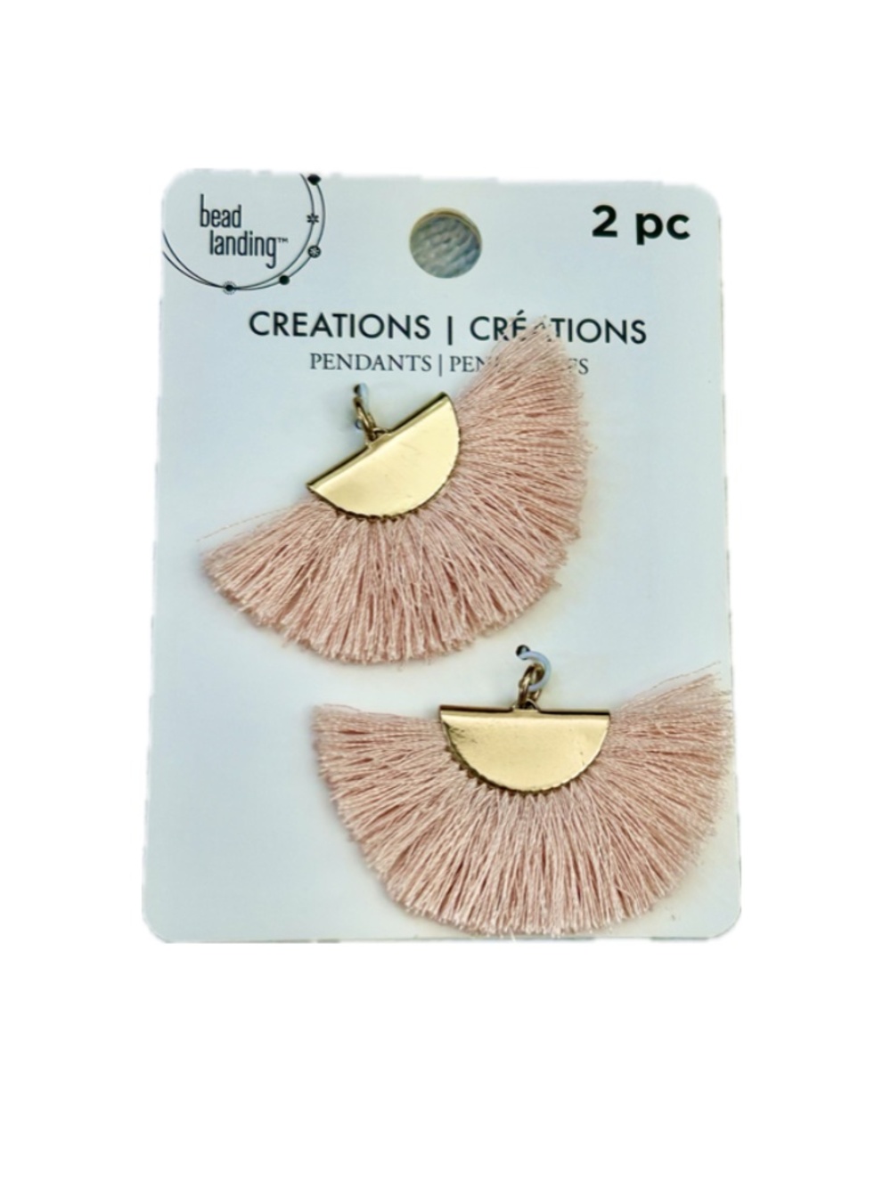 NWT fan tassel earrings blush pink